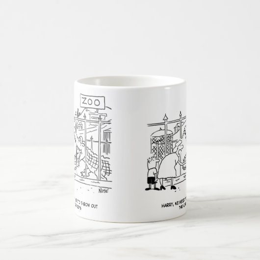 Ehefrau will Ehemann Autoschlüssel werfen, Funny Z Kaffeetasse (Mittel)