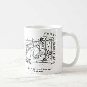 Ehefrau will Ehemann Autoschlüssel werfen, Funny Z Kaffeetasse