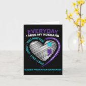 Ehefrau Women Suizidprävention Awareness Husnd Sem Karte (Gelbe Blume)