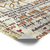 Ehefrau zu meinem Mann Ich Liebe Sie Poster (Ecke)