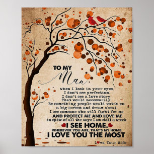 Ehefrau zu meinem Mann Ich sehe Zuhause Poster