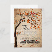 Ehefrau zu meinem Mann Ich sehe Zuhause RSVP Karte (Vorne/Hinten)