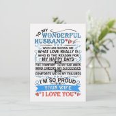 Ehefrau zu meinem wunderbaren Ehemann Einladung (Stehend Vorderseite)