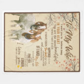 Ehefrau|Zu meiner Ehefrau Liebe Sie immer und imme Fleecedecke (Vorderseite (Horizontal))