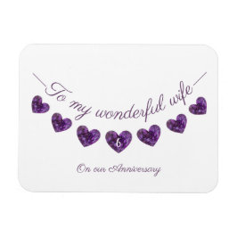 Ehefrau zum 6. oder lila Hochzeitstag Magnet