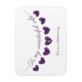 Ehefrau zum 6. oder lila Hochzeitstag Magnet (Vertikal)