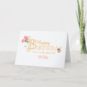 Ehefrau zum Geburtstag mit Clematics Blume Card Feiertagskarte