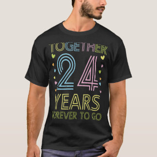 Ehefrau zusammen 24 Jahre Verheiratete Hochzeit fü T-Shirt