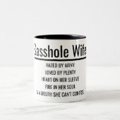 Ehefrau Zweifarbige Tasse (Mittel)