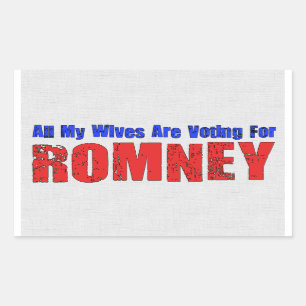 Ehefrauen für Romney Rechteckiger Aufkleber