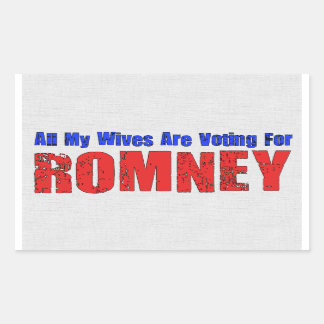 Ehefrauen für Romney Rechteckiger Aufkleber