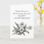 Ehegatte Jubiläumskarte mit Tulpen Karte (Gelbe Blume)