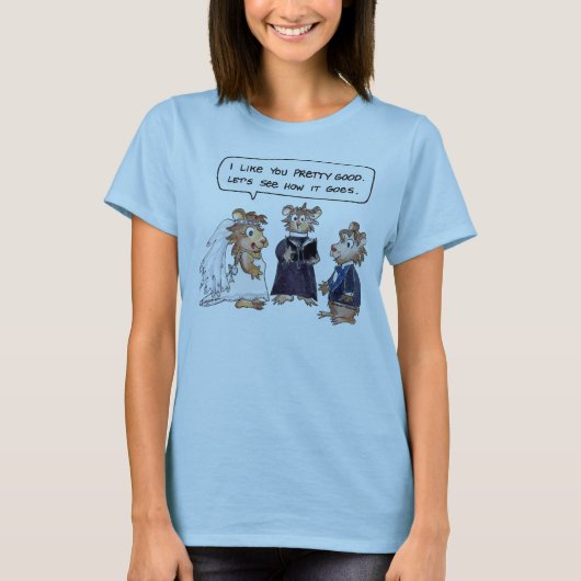 Ehegatten Hamsters Cartoon Custom T - Shirt (Vorderseite)