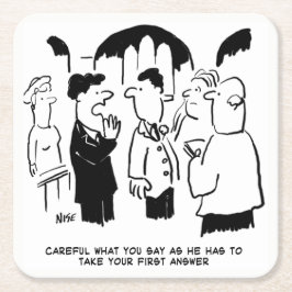 Ehegatten Vicar und Trauzeuge Rechteckiger Pappuntersetzer