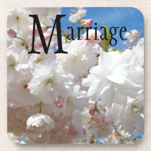 Ehegeschenk Untersetzer Hochzeiten Weiße Blüten