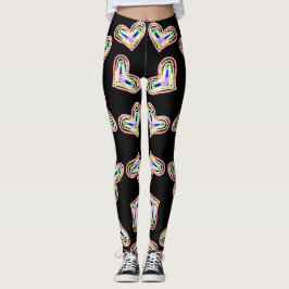 Eheherz mit Regenbogen ט ״ ו ב א ב Leggings