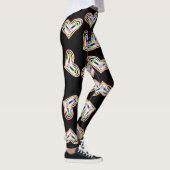 Eheherz mit Regenbogen ט ״ ו ב א ב Leggings (Rechts)