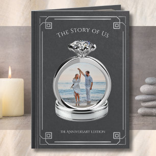 Ehejahrestag-Foto-Storybook-Ehering Karte