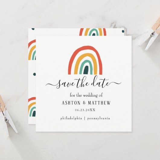 Ehekarte für Regenbogen (Vorderseite/Rückseite Beispiel)