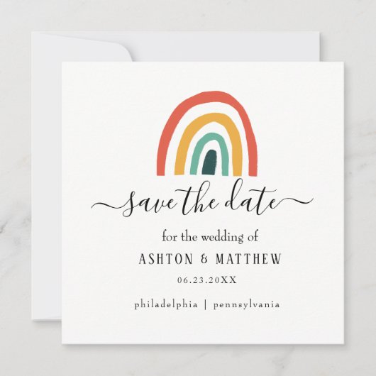 Ehekarte für Regenbogen (Vorderseite)