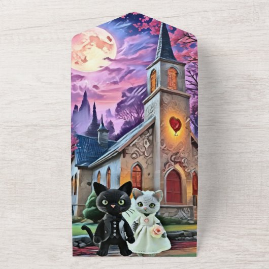 Ehekatzen All In One Einladung (Außenbereich)