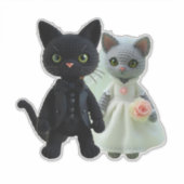 Ehekatzen Aufkleber (Vorderseite)