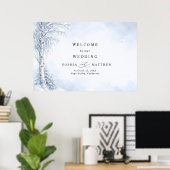 Eheliche Begrüßung mit gefrorenem Birkenbaum Poster (Heimbüro)