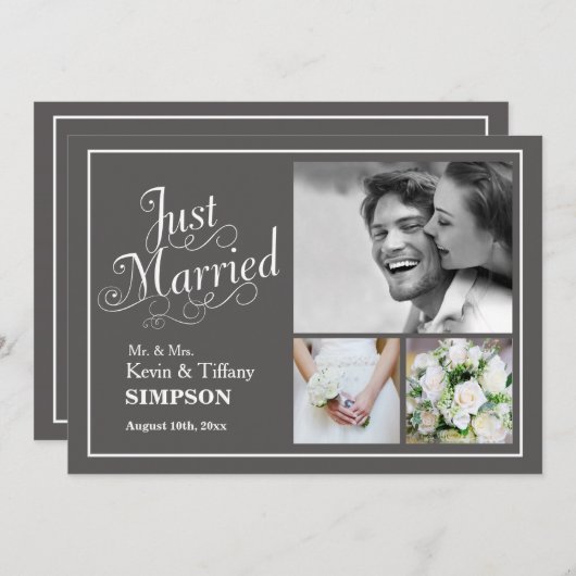 Ehelosigkeit Foto Ankündigung Grau (Vorne/Hinten)