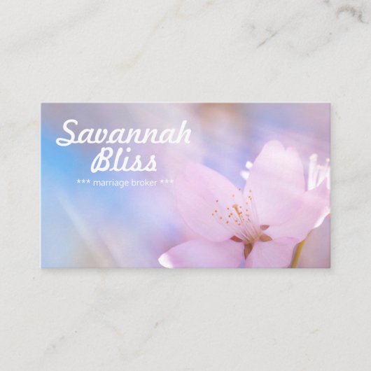 Ehemaklerrosa individuell anpassbar visitenkarte (Vorderseite)