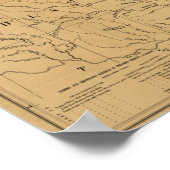 Ehemalige Grenzen von Cherokee "Nation of" Amerika Poster (Ecke)