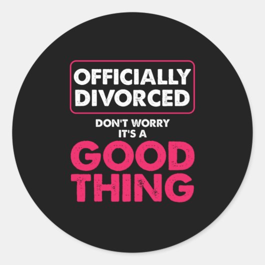 Ehemalige Paar Funny Ehe Sarcasm Sarcastic Gif Runder Aufkleber (Vorderseite)