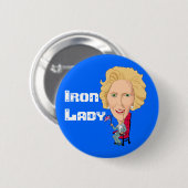 Ehemaliger britischer Premierminister eiserne Lady Button (Vorne & Hinten)