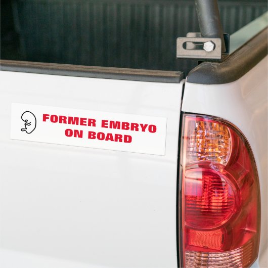 Ehemaliger Embryo an Bord Autoaufkleber (Auf Lkw)
