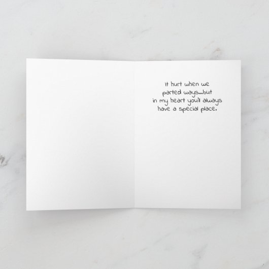 Ehemaliger Freund oder Lover Miss & Thinking von I Karte (Innenseite)