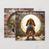 Ehemaliger Hund - Ostern Feiertagskarte (Vorne/Hinten)