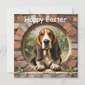 Ehemaliger Hund - Ostern Feiertagskarte (Rückseite)