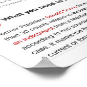 Ehemaliger Präsident Trump hat Poster angekündigt (Ecke)