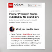 Ehemaliger Präsident Trump hat Poster angekündigt