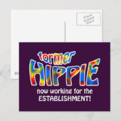 Ehemaliges Hippie Postkarte (Vorne/Hinten)