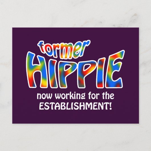 Ehemaliges Hippie Postkarte (Vorderseite)