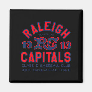 Ehemaliges Raleigh Capitals Vintage-Baseballteam T Magnet
