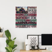 Ehemann auf meine Ehefrau | Liebe Quotes-Geschenk Poster (Heimbüro)