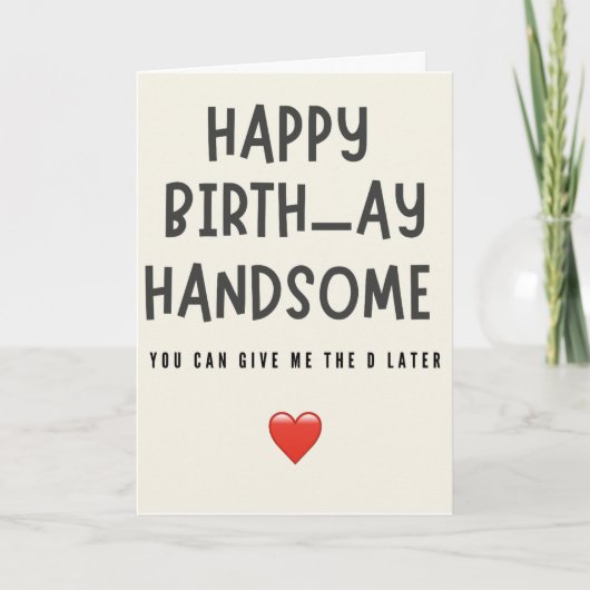 Ehemann Birthday Funny Boyfriend Men for Ihm Bday Karte (Vorderseite)