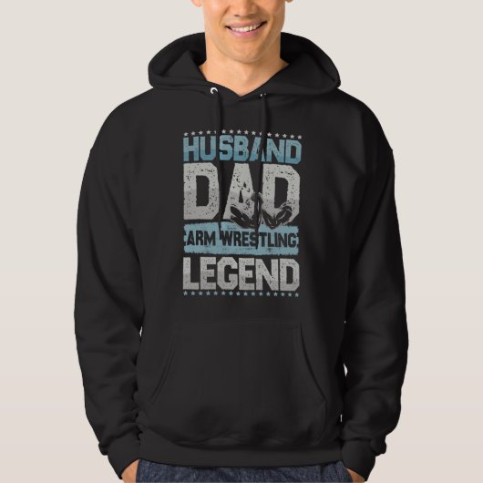 Ehemann Dad Armwrestling Legend Armwrestling Men s Hoodie (Vorderseite)