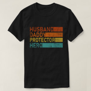 Ehemann Daddy Beschützer Held Cooler Vintage-Stil T-Shirt