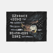 Ehemann Daddy Beschützer Held Vatertag Amerikanisc Fleecedecke (Vorderseite (Horizontal))