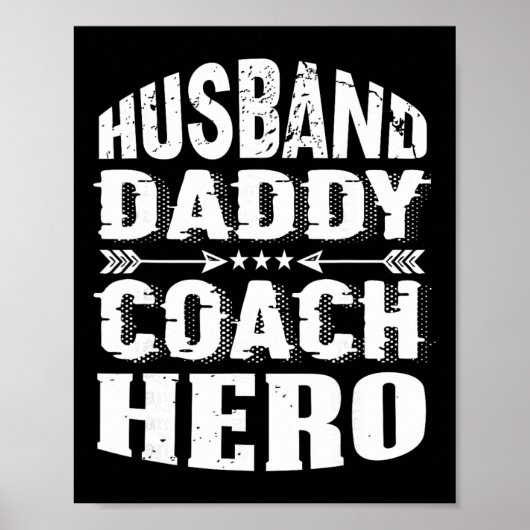 Ehemann Daddy Coach Held Trainer Fußballtrainer Su Poster (Vorne)