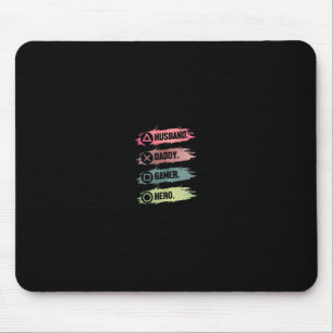 Ehemann Daddy Gamer Held Lustig Gaming Vater Vater Mousepad