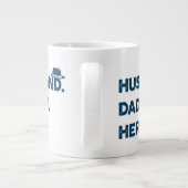 Ehemann. Daddy. Held. Retro-Grafik Jumbo-Tasse (Rückseite)