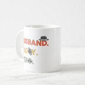 Ehemann Daddy Held Vintage Retro Kaffeetasse (Vorderseite Links)